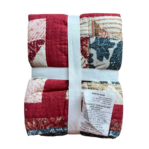 NWT | POTTERY BARN KING SIZE EMERSON HAND QUILTED COTTON REVERSIBLE SHAM - Picture 3 of 7